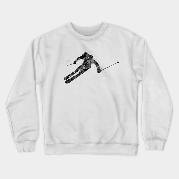 Ski Snow Boarder Crewneck Sweatshirt by erzebeth